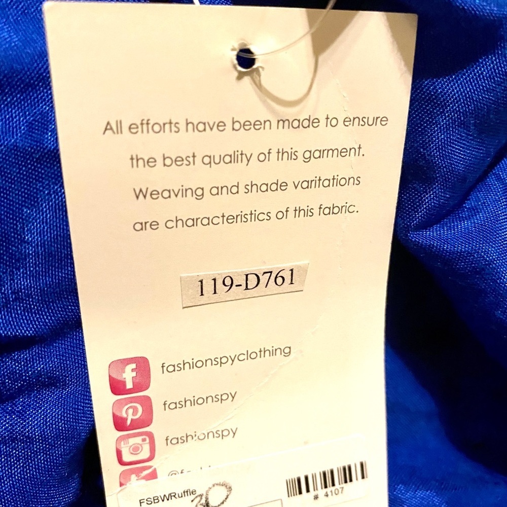 Varsity Fashion Spy Royal Ruffle Game Day Dress - Picture 4 of 5